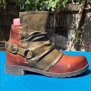 Jafa 2129 Olive & Brown Ankle Boots Size 37